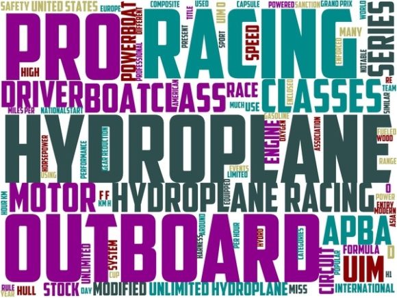 Hydroplane Racing Wordart Print: A Vibrant Creative Tool for Designers and Makers