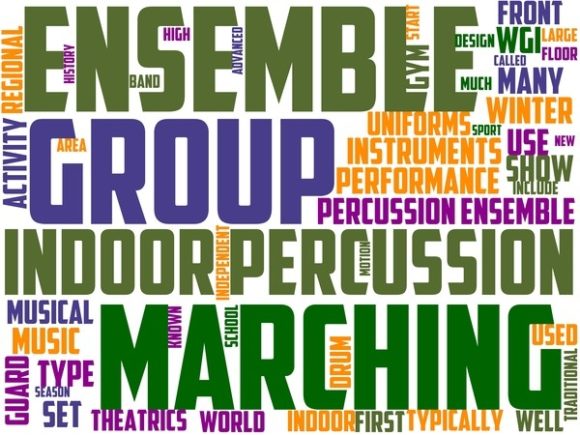Indoor Percussion Ensemble Wordart Banne