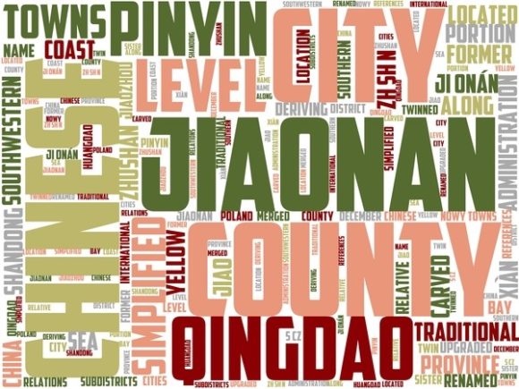 Jiaonan Wordart Banner