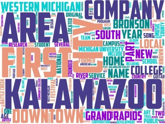 Kalamazoo Wordart Book Cover