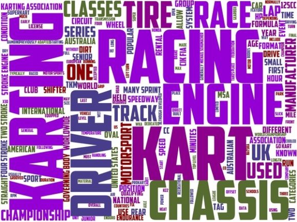 Kart Racing Wordart Print