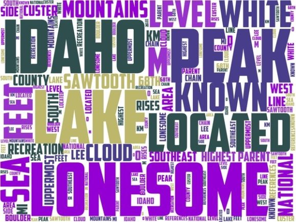 Lonesome Peak Wordart Tshirt