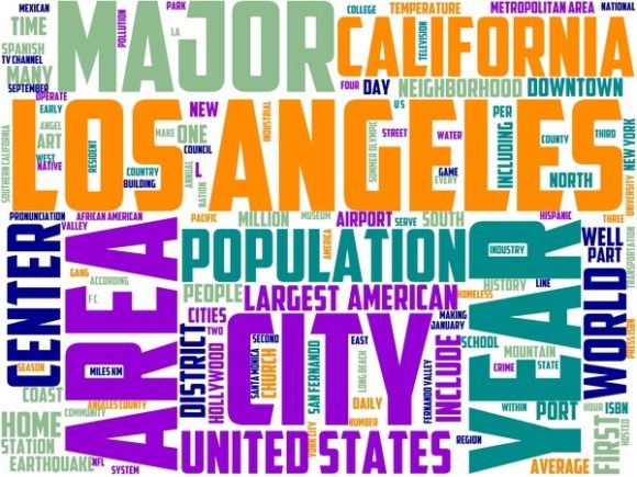 Los Angeles Wordart Tshirt