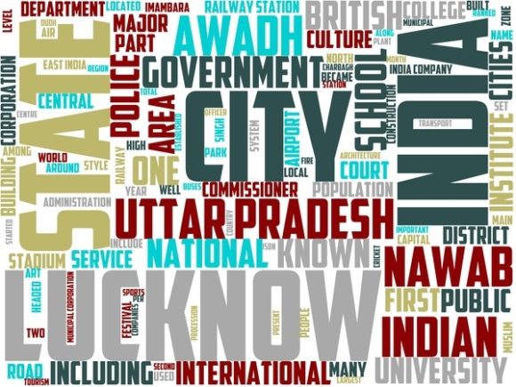 Lucknow Wordart Sticker: Hand-Drawn Colorful Wordclouds for Real-Life Creativity