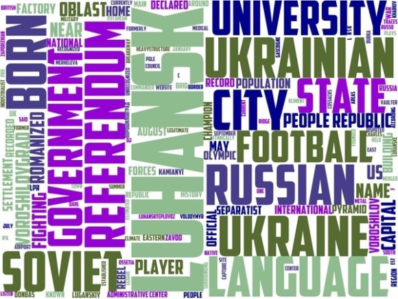 Luhansk Wordart Tumbler